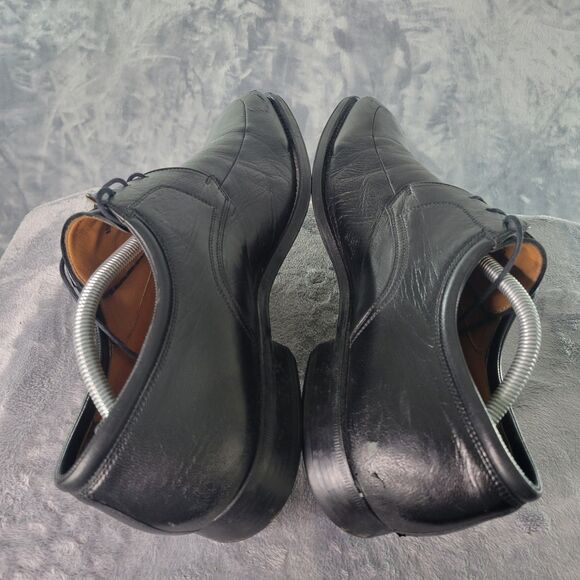 Magnanni Shoes‎ Mens 10.5 Black Leather Lace Up Almond Toe Oxfords Spain main image 4